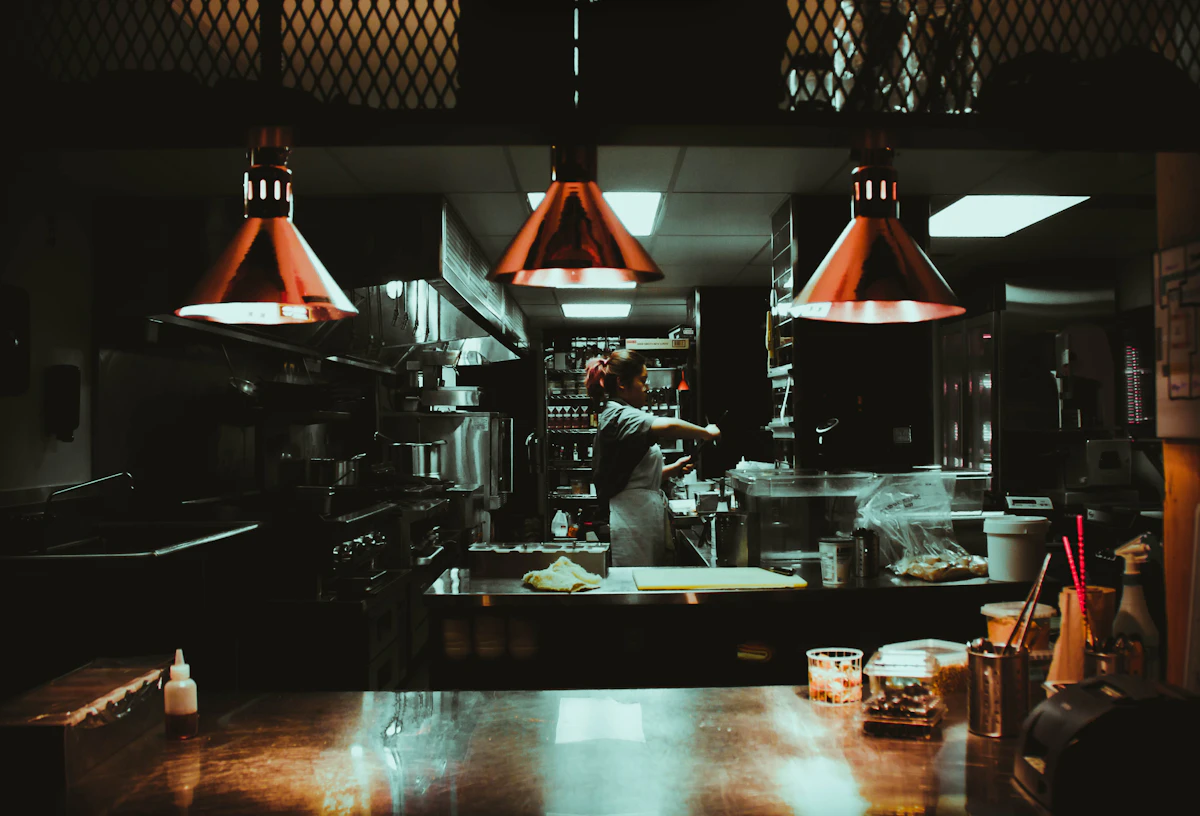 The kitchen during evening service